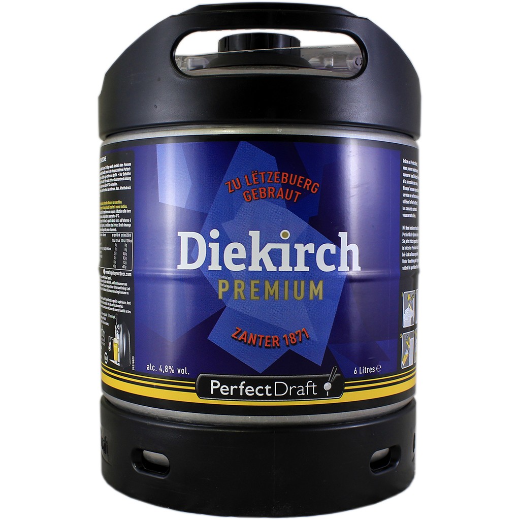 Fût bière Perfectdraft 6L Diekirch Premium - Bière Discount